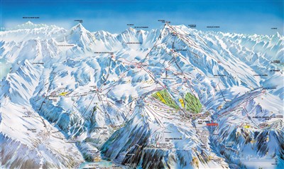 Alpe d'Huez/Oz en Oisans – Les Couleurs Soleil - skimapa Alpe d´Huez