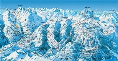 Val d’Allos/Pra Loup – Les Chalets du Verdon - skimapa Espace Lumiere