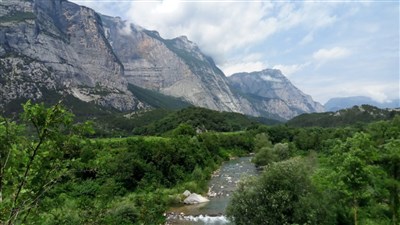 Lago di Garda - sever, Monte Baldo a Tremalzo