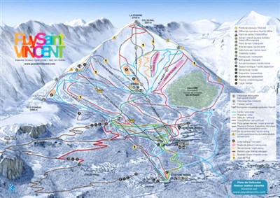 Puy Saint Vincent – Hameau des Ecrins, Chalets PSV - skimapa