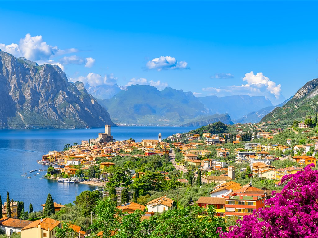 Lago di Garda - sever, Monte Baldo a Tremalzo