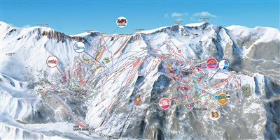 Vars/Risoul – Pra St. Marie - skimapa Risoul/Vars